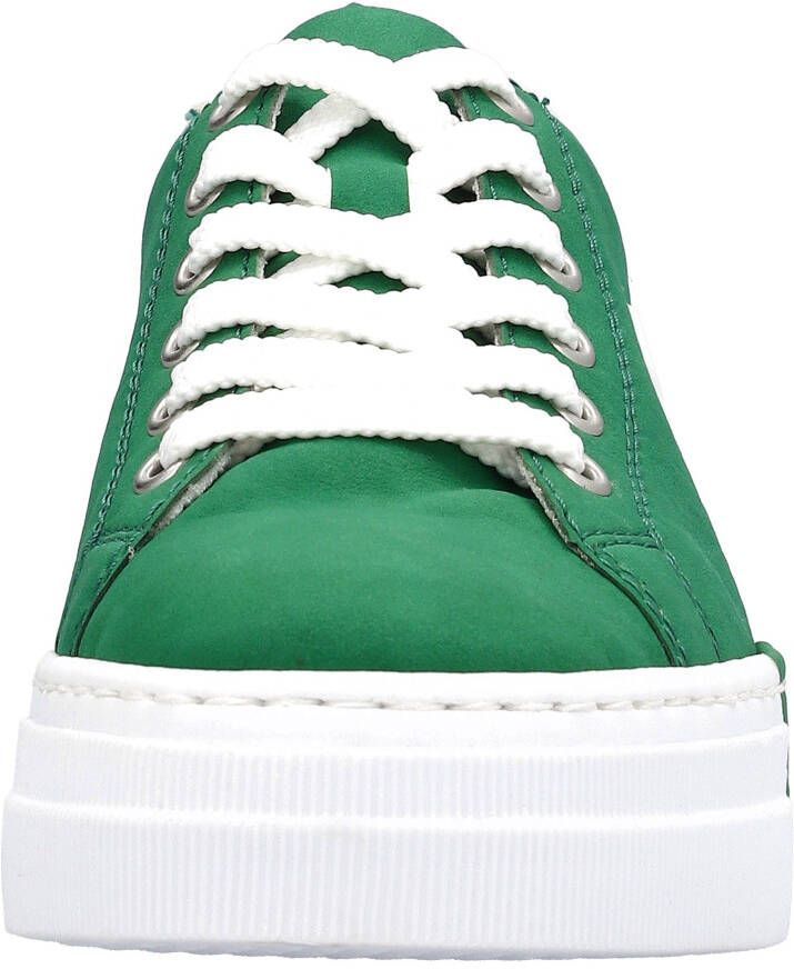 Rieker Sneakers vrijetijdsschoen lage schoen veterschoen met plateauzool