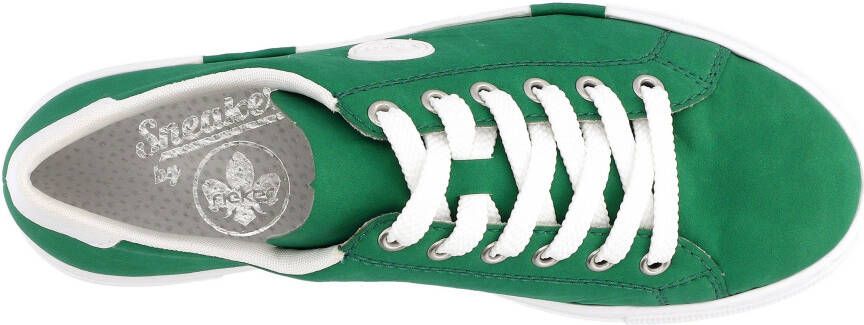 Rieker Sneakers vrijetijdsschoen lage schoen veterschoen met plateauzool