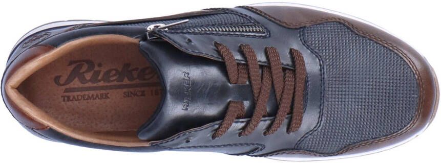 Rieker Sneakers met zijrits vrijetijdsschoen lage schoen veterschoen