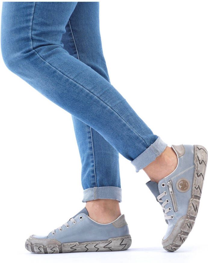 Rieker Sneakers met decoratieve rits vrijetijdsschoen lage schoen veterschoen - Foto 9