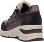 Rieker Sneakers met sleehak vrijetijdsschoen lage schoen veterschoen met schachtversteviging - Thumbnail 3