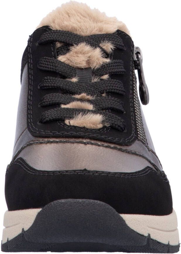 Rieker Sneakers met sleehak vrijetijdsschoen lage schoen veterschoen met schachtversteviging
