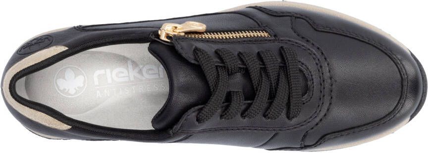 Rieker Sneakers met sleehak vrijetijdsschoen lage schoen veterschoen met rits smalle vorm