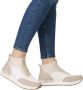 Rieker Sneakers met sleehak enkellaars laarzen rozenprint met ritssluiting vooraan - Thumbnail 4