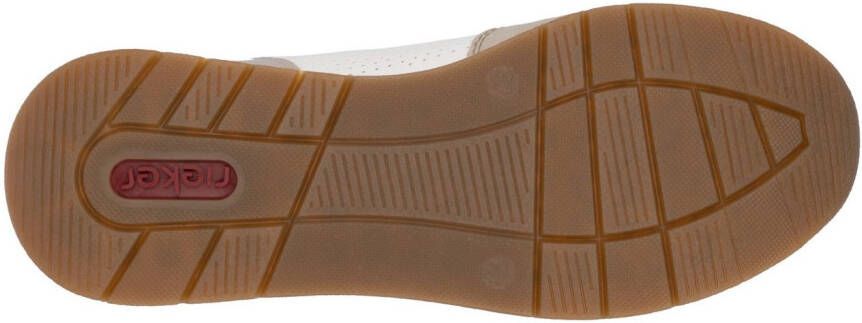 Rieker Sneakers met sleehak enkellaars laarzen rozenprint met ritssluiting vooraan