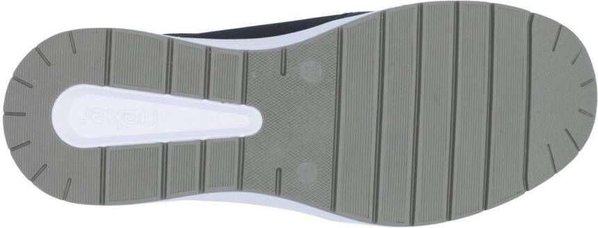 Rieker Sneakers met sleehak lage schoen veterschoen vrijetijdsschoen bedrukt met letters