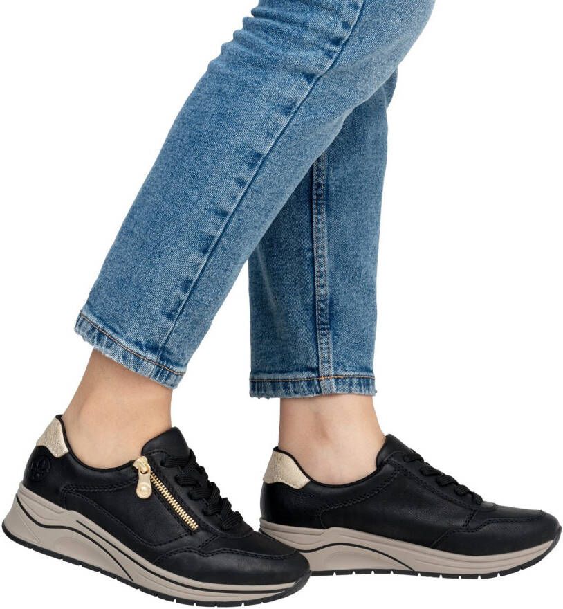Rieker Sneakers met sleehak lage schoen veterschoen vrijetijdsschoen met zachte inlegzool
