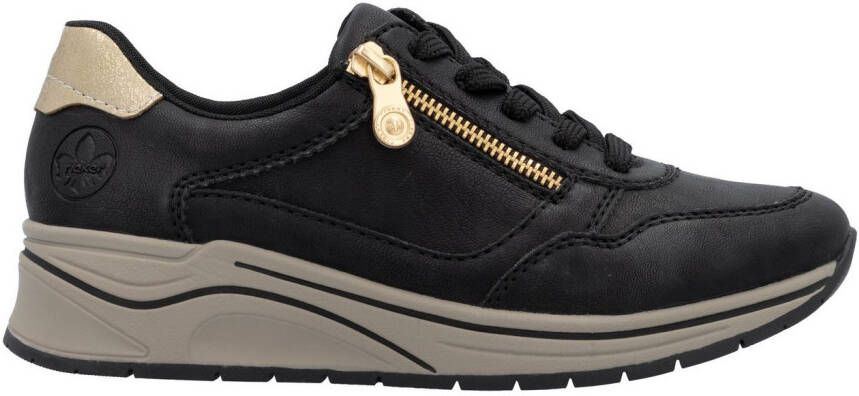 Rieker Sneakers met sleehak lage schoen veterschoen vrijetijdsschoen met zachte inlegzool