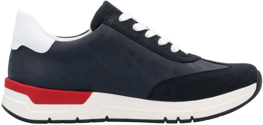 Rieker Sneakers met sleehak lage schoen vrijetijdsschoen veterschoen met touwachtige ritssluiting