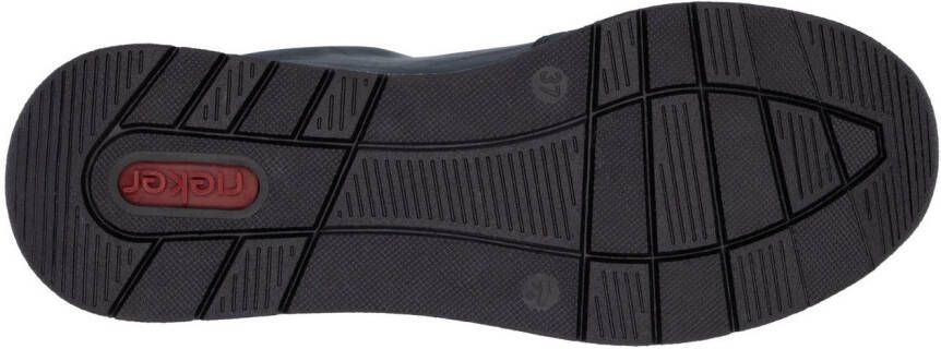 Rieker Sneakers met sleehak lage schoen vrijetijdsschoen veterschoen met touwachtige ritssluiting