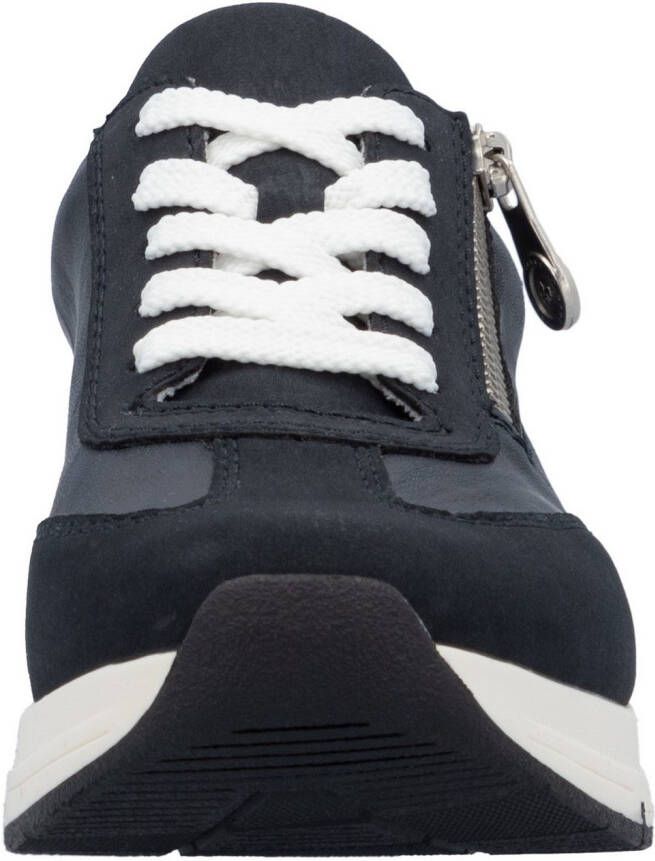 Rieker Sneakers met sleehak lage schoen vrijetijdsschoen veterschoen met touwachtige ritssluiting