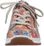 Rieker Sneakers met sleehak met bloemenprint vrijetijdsschoen lage schoen veterschoen - Thumbnail 4