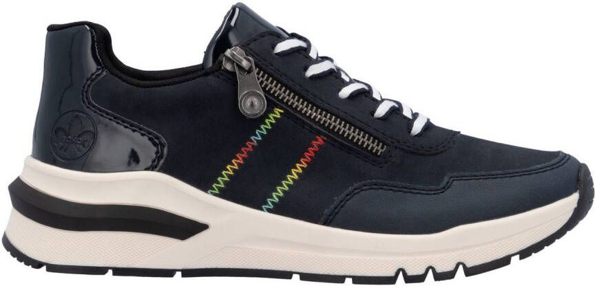 Rieker Sneakers met sleehak vrijetijdsschoen lage schoen veterschoen in comfortabele vorm