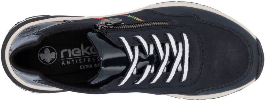 Rieker Sneakers met sleehak vrijetijdsschoen lage schoen veterschoen in comfortabele vorm