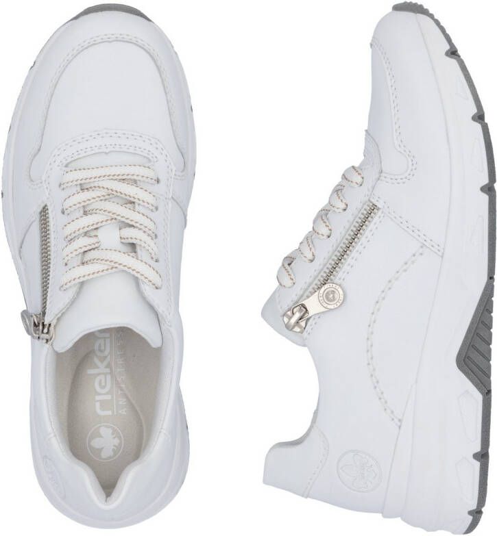 Rieker Sneakers met zijrits vrijetijdsschoen lage schoen veterschoen