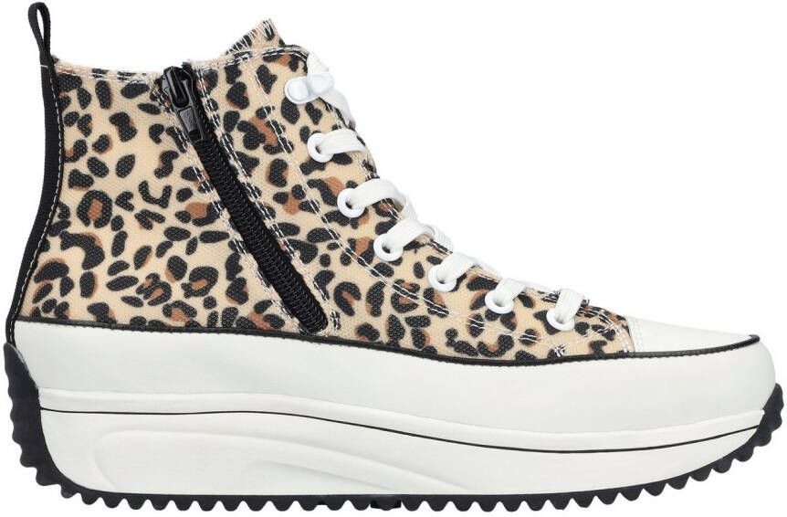 Rieker Sneakers plateau high top sneakers veterschoenen in vegan-verwerking