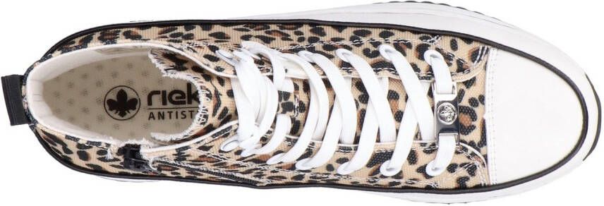 Rieker Sneakers plateau high top sneakers veterschoenen in vegan-verwerking