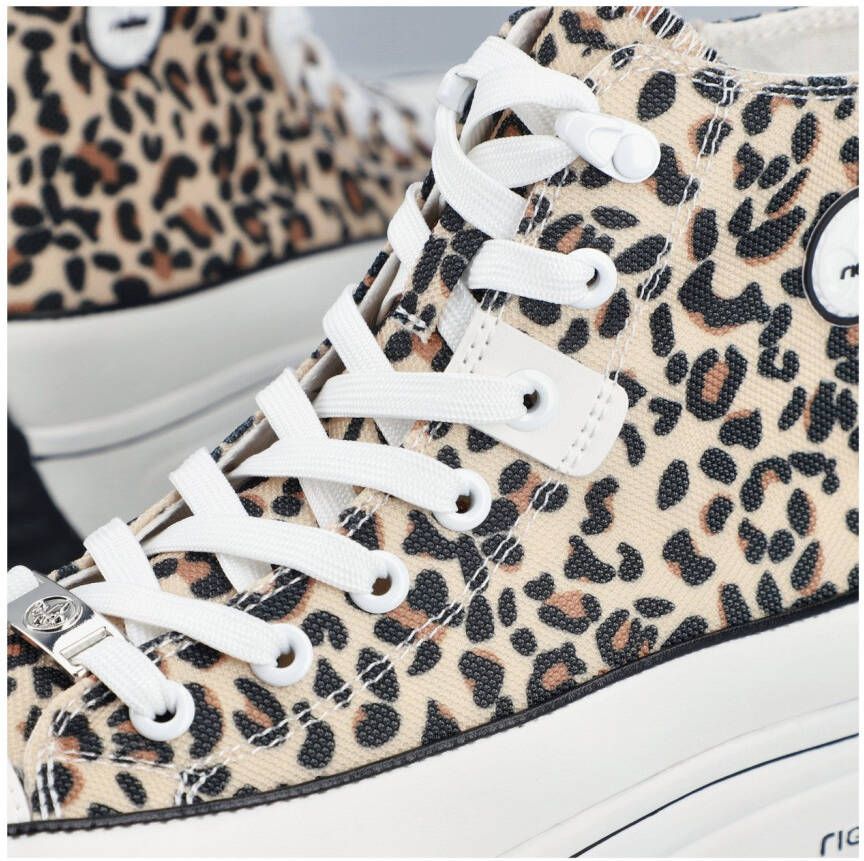 Rieker Sneakers plateau high top sneakers veterschoenen in vegan-verwerking