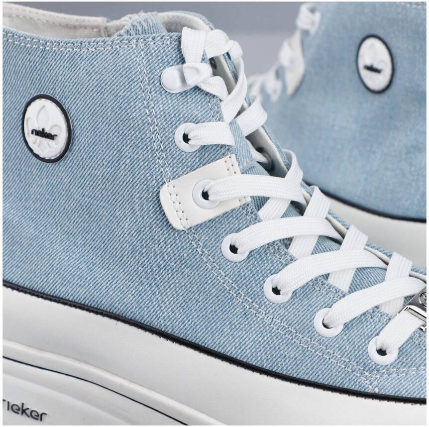 Rieker Sneakers plateau high top sneakers veterschoenen in vegan-verwerking