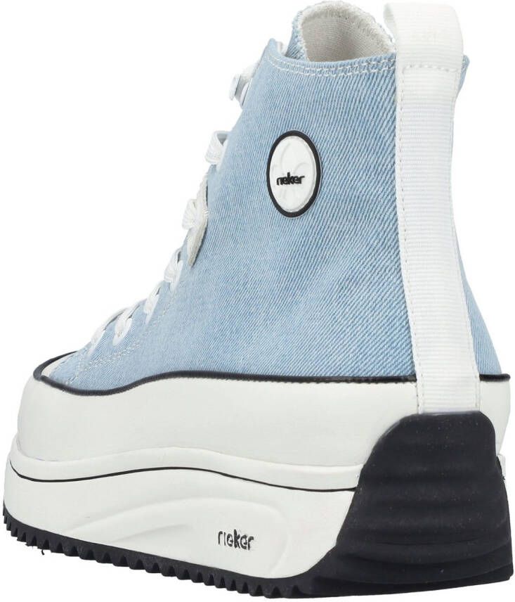 Rieker Sneakers plateau high top sneakers veterschoenen in vegan-verwerking