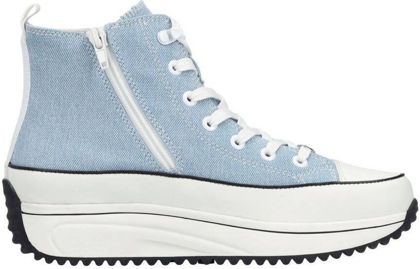 Rieker Sneakers plateau high top sneakers veterschoenen in vegan-verwerking