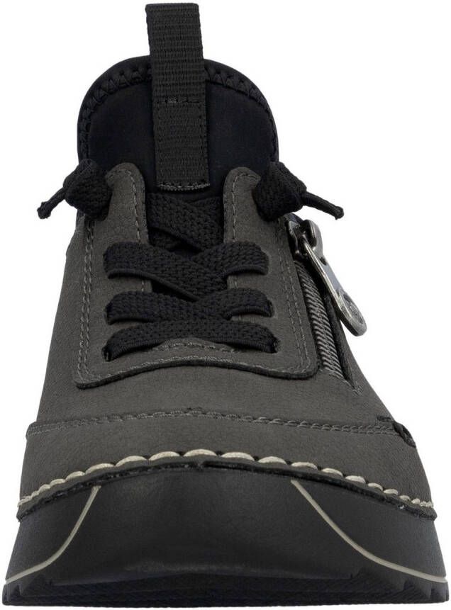 Rieker Sneakers Veterschoen lage schoen slipper met contrastnaad
