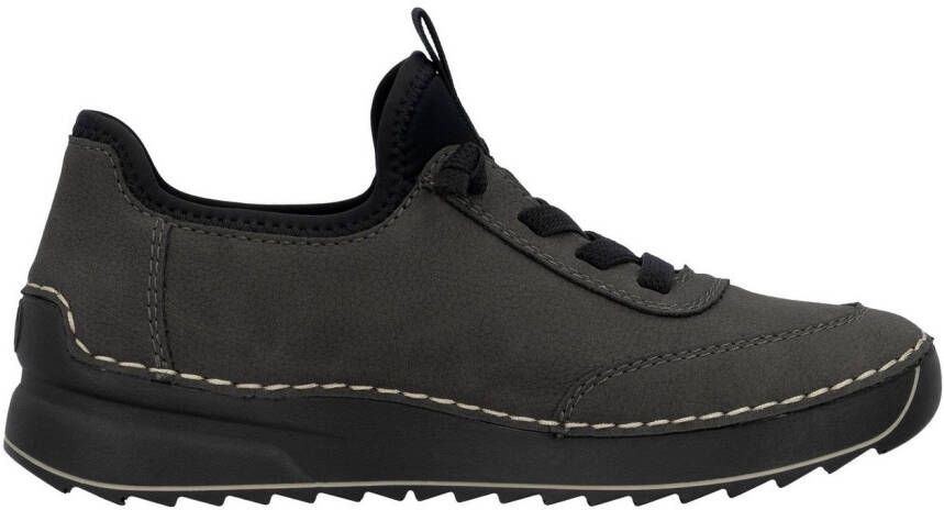 Rieker Sneakers Veterschoen lage schoen slipper met contrastnaad