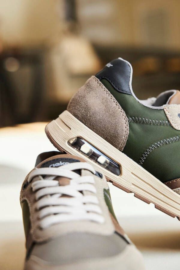 Rieker Sneakers veterschoen lage schoen vrijetijdsschoen met gepolsterde schachtversteviging
