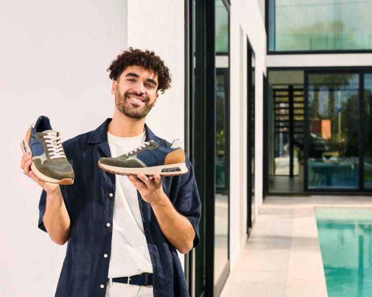 Rieker Sneakers veterschoen lage schoen vrijetijdsschoen met gepolsterde schachtversteviging