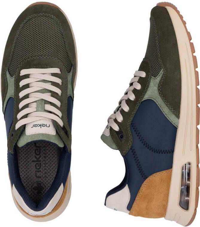Rieker Sneakers veterschoen lage schoen vrijetijdsschoen met gepolsterde schachtversteviging