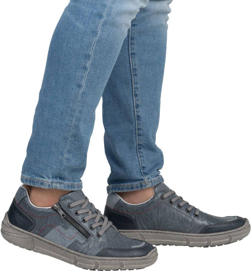 Rieker Sneakers veterschoenen lage schoen vrijetijdsschoen met ritssluiting