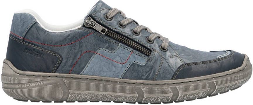 Rieker Sneakers veterschoenen lage schoen vrijetijdsschoen met ritssluiting