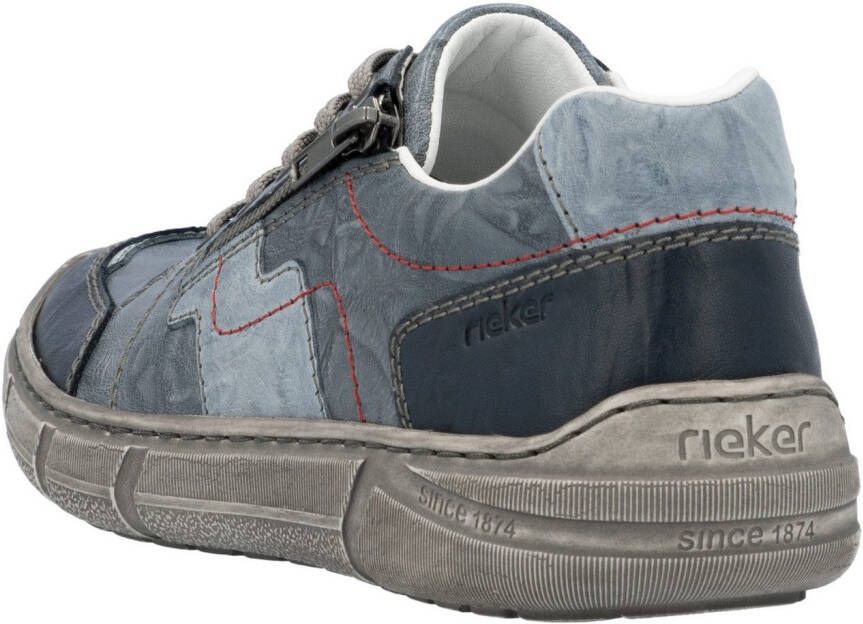 Rieker Sneakers veterschoenen lage schoen vrijetijdsschoen met ritssluiting