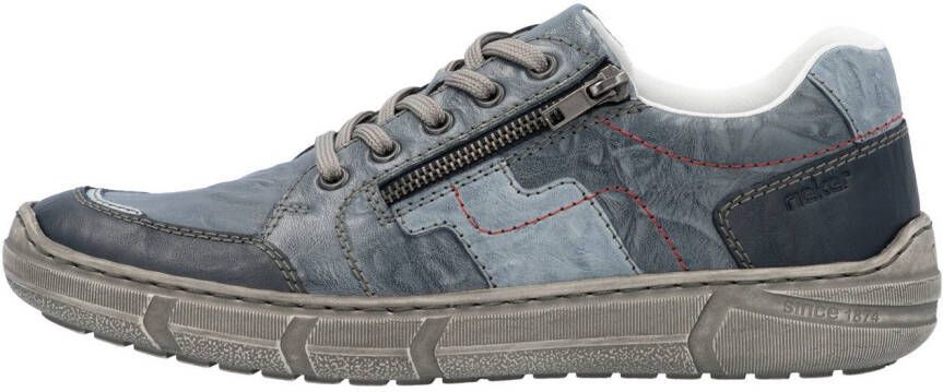 Rieker Sneakers veterschoenen lage schoen vrijetijdsschoen met ritssluiting