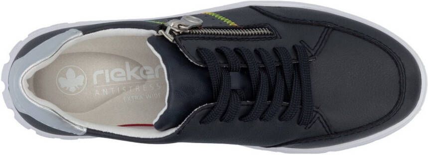 Rieker Sneakers veterschoenen lage schoen vrijetijdssneaker zijrits