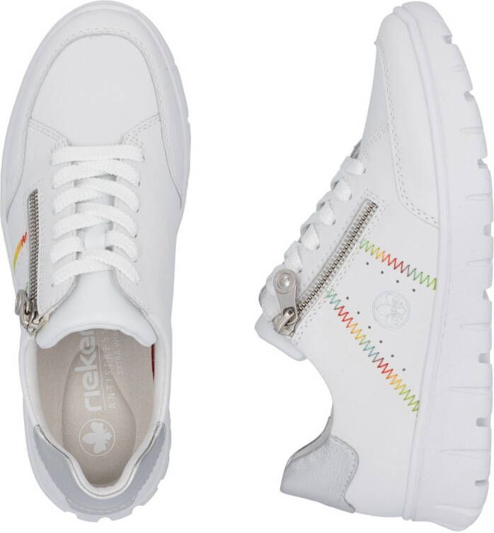 Rieker Sneakers veterschoenen lage schoen vrijetijdssneaker zijrits
