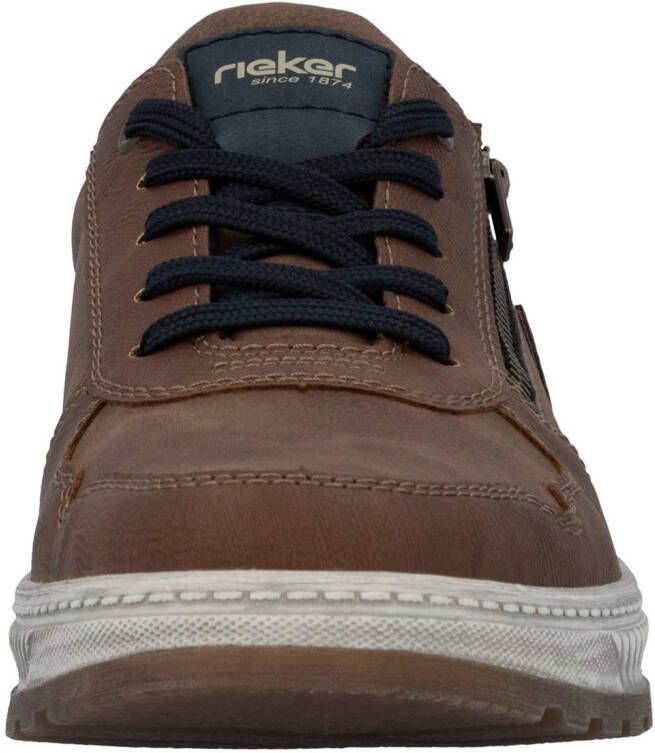 Rieker Sneakers Vrijetijdsschoen halfschoen veterschoen met contrastafwerking