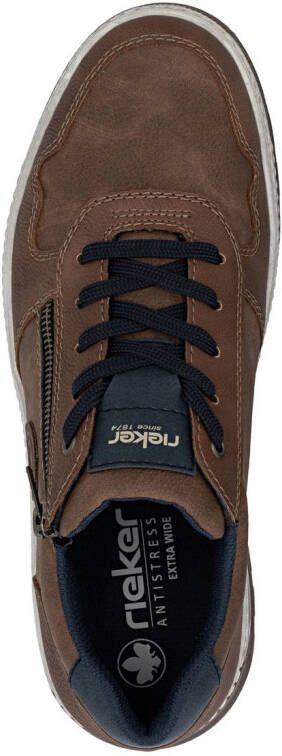 Rieker Sneakers Vrijetijdsschoen halfschoen veterschoen met contrastafwerking