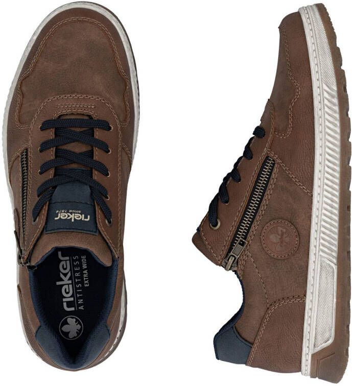 Rieker Sneakers Vrijetijdsschoen halfschoen veterschoen met contrastafwerking
