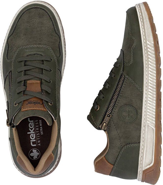 Rieker Sneakers Vrijetijdsschoen halfschoen veterschoen met contrastafwerking