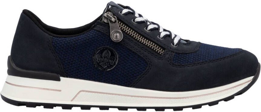 Rieker Sneakers vrijetijdsschoen lage schoen veterschoen in materiaal-mix