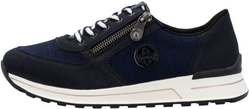 Rieker Sneakers vrijetijdsschoen lage schoen veterschoen in materiaal-mix