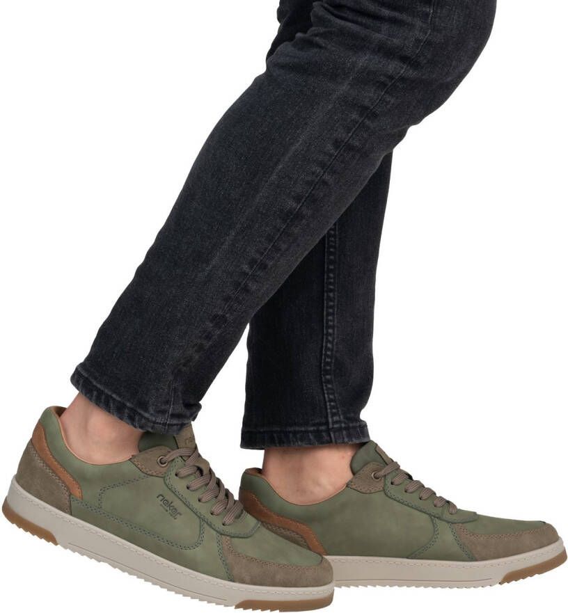 Rieker Sneakers vrijetijdsschoen lage schoen veterschoen met gepolsterde schacht