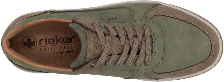 Rieker Sneakers vrijetijdsschoen lage schoen veterschoen met gepolsterde schacht
