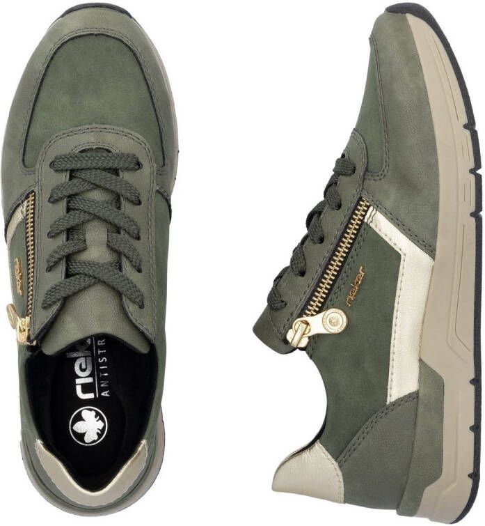 Rieker Sneakers vrijetijdsschoen veterschoen halfschoen met modieuze accenten