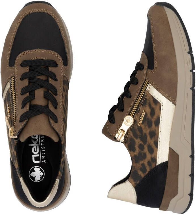 Rieker Sneakers vrijetijdsschoen veterschoen halfschoen met modieuze accenten