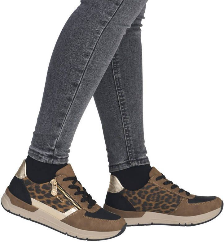 Rieker Sneakers vrijetijdsschoen veterschoen halfschoen met modieuze accenten