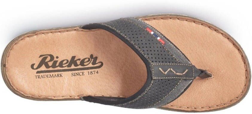 Rieker Teenslippers met leren binnenzool