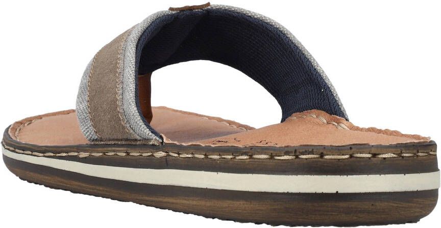 Rieker Teenslippers zomerschoen slippers poolslides badschoen met leren binnenzool