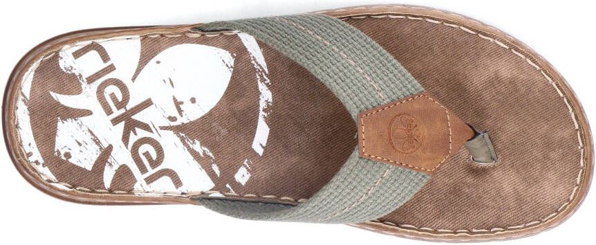Rieker Teenslippers zomerschoen slippers badschoen zwemschip met logo-opschrift